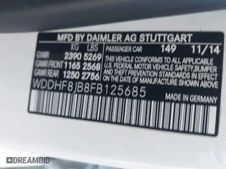 2015 Mercedes-Benz E-Class E 350 Luxury with VIN WDDHF8JB8FB125685, listed as a IAAI auction lot 41411211 with 104,063 mi miles. Bid and sale history available at carsss.com. Image 9.