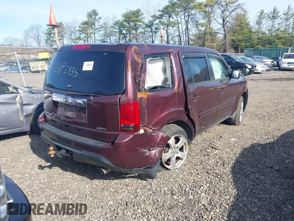 2013 Honda Pilot EX-L with VIN 5FNYF4H76DB026426, listed as a IAAI auction lot 41917433 with Not Provided miles and . Bid and sale history available at carsss.com. Image 4.