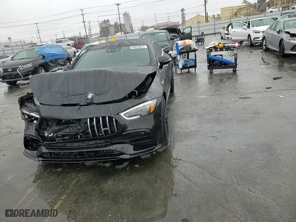 2021 Mercedes-Benz AMG GT with VIN W1K7X6BB3MA037979, listed as a Copart auction lot 44829615 with 44,044 mi miles and Salvage Title. Bid and sale history available at carsss.com. Image 11.