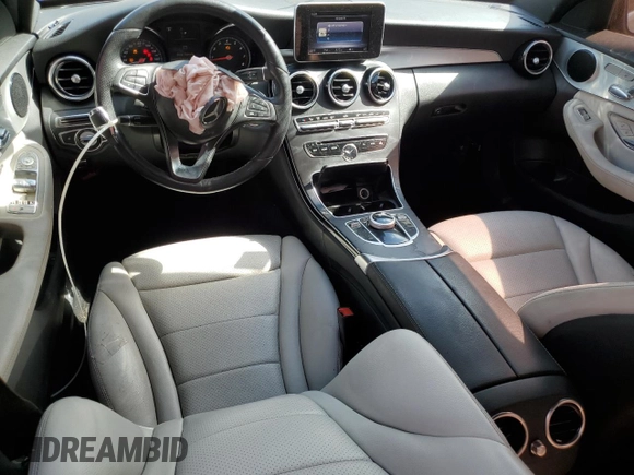2018 Mercedes-Benz C 300 with VIN 55SWF4JBXJU265610, listed as a Copart auction lot 57435215 with 46,071 mi miles and Salvage title. Bid and sale history available at DreamBid. Image 8.