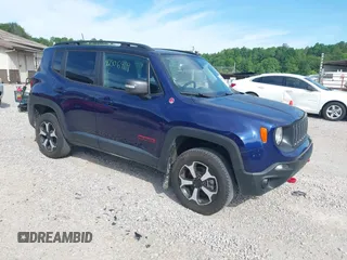 2019 Jeep Renegade Trailhawk with VIN ZACNJBC16KPJ93803, listed as a IAAI auction lot 42306969 with 99,146 mi miles and . Bid and sale history available at DreamBid. Image 1.
