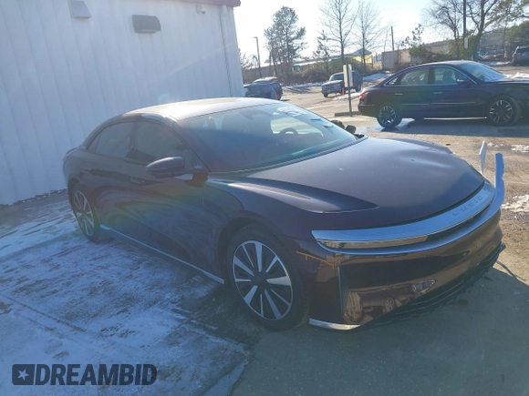 2023 Lucid Air Pure z VIN 50EA1PFA5PA006306, wystawiony jako IAAI lot #41235791 z przebiegiem 5240 mil mil oraz . Historia ofert i sprzedaży dostępna na DreamBid. Obrazek 1.