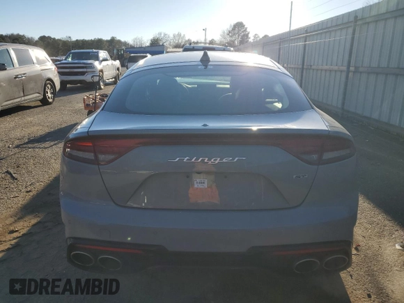 2023 Kia Stinger GT2 with VIN KNAE55LC9P6131538, listed as a Copart auction lot 45376575 with 13,866 mi miles and Salvage Title. Bid and sale history available at DreamBid. Image 6.