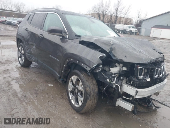 2018 Jeep Compass Limited with VIN 3C4NJDCB6JT201543, listed as a IAAI auction lot 42005502 with 1 mi miles. Bid and sale history available at carsss.com. Image 1.