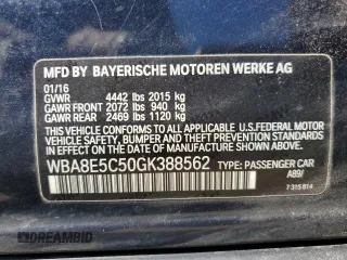 2016 BMW 3 Series 328d z VIN WBA8E5C50GK388562, wystawiony jako Copart lot #69833464 z przebiegiem 93 762 mil mil oraz Czysty tytuł • Clean title. Historia ofert i sprzedaży dostępna na DreamBid. Obrazek 12.