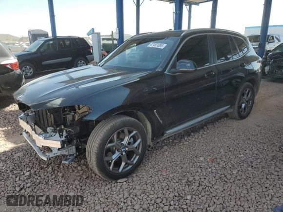 2024 BMW X3 sDrive30i with VIN WBX47DP09RN300147, listed as a Copart auction lot 47497095 with 4,738 mi miles and Salvage Title. Bid and sale history available at DreamBid. Image 1.