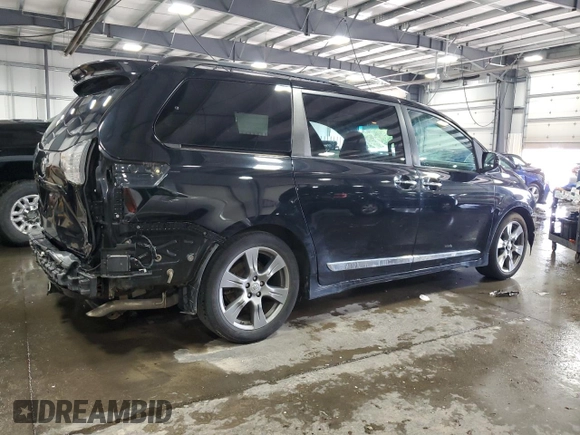 2017 Toyota Sienna SE with VIN 5TDXZ3DC2HS868309, listed as a Copart auction lot 61146885 with 108,510 mi miles and Salvage title. Bid and sale history available at DreamBid. Image 3.