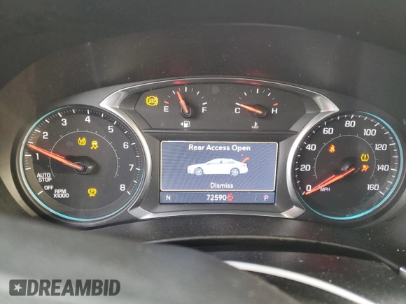 2019 Chevrolet Equinox LT with VIN 2GNAXVEX5K6145751, listed as a Copart auction lot 45759235 with 72,590 mi miles and Salvage Title. Bid and sale history available at carsss.com. Image 9.