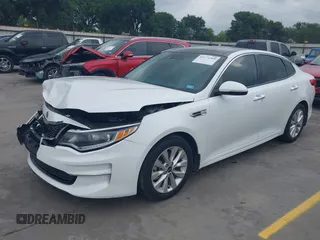 2018 Kia Optima EX with VIN 5XXGU4L35JG182990, listed as a IAAI auction lot 42126209 with 66,245 mi miles and . Bid and sale history available at carsss.com. Image 2.