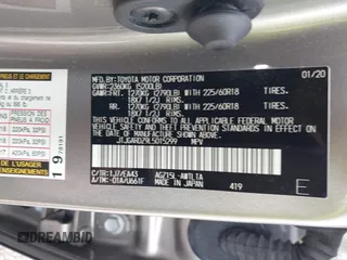 2020 Lexus NX 300 with VIN JTJGARDZ9L5015299, listed as a IAAI auction lot 41683599 with 51,191 mi miles and . Bid and sale history available at DreamBid. Image 9.