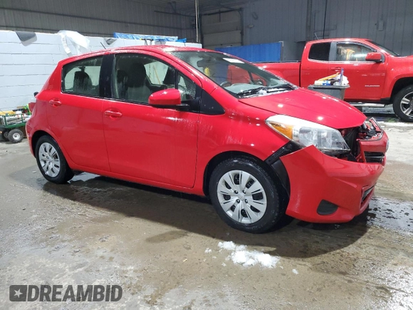 2013 Toyota Yaris L with VIN JTDKTUD36DD572006, listed as a Copart auction lot 89065915 with 75,390 mi miles and Salvage Title. Bid and sale history available at DreamBid. Image 4.