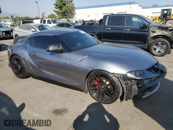 2021 Toyota GR Supra 3.0 with VIN WZ1DB0C04MW034647, listed as a Copart auction lot 73430074 with 68,910 mi miles and Salvage Title. Bid and sale history available at carsss.com. Image 4.