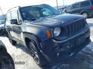 2017 Jeep Renegade Latitude with VIN ZACCJBBBXHPG26584, listed as a IAAI auction lot 41571110 with 75,484 mi miles. Bid and sale history available at carsss.com. Image 1.