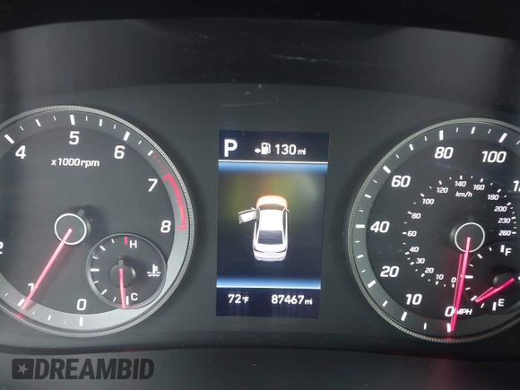 2018 Hyundai Sonata SEL with VIN 5NPE34AF4JH609393, listed as a IAAI auction lot 41915342 with 87,467 mi miles and . Bid and sale history available at DreamBid. Image 7.