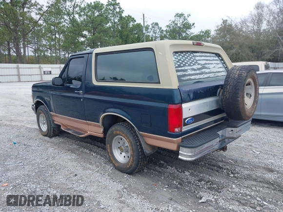 1995 Ford Bronco Custom with VIN 1FMEU15H2SLB87303, listed as a IAAI auction lot 41763857 with 1 mi miles. Bid and sale history available at carsss.com. Image 3.