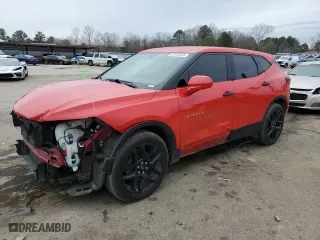 2020 Chevrolet Blazer LT with VIN 3GNKBCR46LS667864, listed as a Copart auction lot 42393635 with 92,756 mi miles and Salvage Title. Bid and sale history available at carsss.com. Image 1.