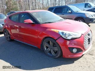 2014 Hyundai Veloster Turbo with VIN KMHTC6AE3EU194438, listed as a IAAI auction lot 41635664 with NaN miles. Bid and sale history available at carsss.com. Image 1.