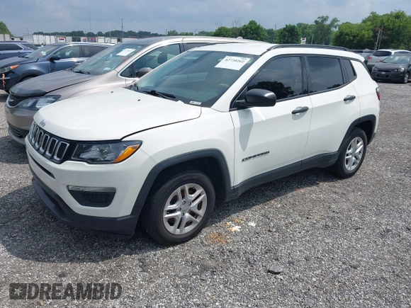 2018 Jeep Compass Sport with VIN 3C4NJCAB0JT124679, listed as a IAAI auction lot 42720262 with 119,267 mi miles and . Bid and sale history available at DreamBid. Image 2.