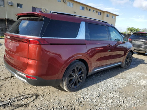 2022 Kia Carnival SX with VIN KNDNE5H38N6067291, listed as a Copart auction lot 69757104 with 84,268 mi miles and Salvage Title. Bid and sale history available at carsss.com. Image 3.