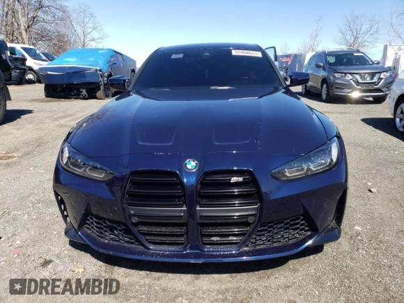 2022 BMW M3 with VIN WBS53AY08NFM32792, listed as a Copart auction lot 51468675 with 26,040 mi miles and Salvage Title. Bid and sale history available at carsss.com. Image 5.