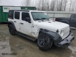 2018 Jeep Wrangler Unlimited Sport S with VIN 1C4HJXDN8JW293224, listed as a Copart auction lot 43574685 with 50,873 mi miles and Salvage Title. Bid and sale history available at carsss.com. Image 4.