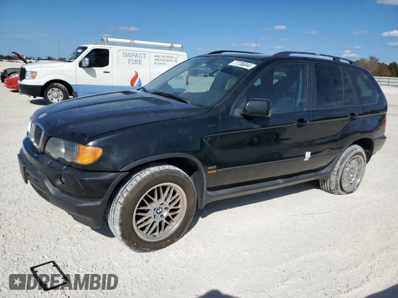 2002 BMW X5 3.0i with VIN 5UXFA53532LP39066, listed as a Copart auction lot 77736044 with 0 mi miles and Salvage Title. Bid and sale history available at carsss.com. Image 1.