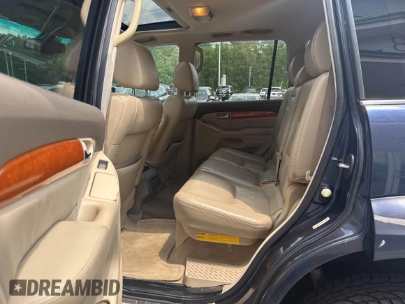 2005 Lexus GX 470 z VIN JTJBT20X550072373, wystawiony jako IAAI lot #42495387 z przebiegiem 221 554 mil mil oraz . Historia ofert i sprzedaży dostępna na DreamBid. Obrazek 8.