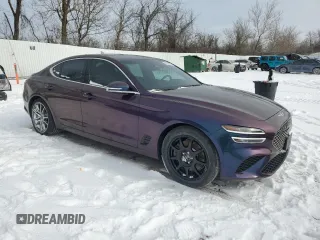 2023 Genesis G70 3.3T with VIN KMTG54TE8PU107865, listed as a Copart auction lot 45747995 with 13,348 mi miles and Salvage title. Bid and sale history available at DreamBid. Image 4.