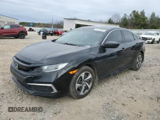 2020 Honda Civic Sedan LX with VIN 19XFC2F68LE004429, listed as a Copart auction lot 87172554 with 75,513 mi miles and Salvage Title. Bid and sale history available at carsss.com. Image 1.
