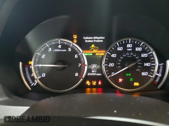 2018 Acura MDX w/Advance/Entertainment Pkg with VIN 5J8YD4H98JL001562, listed as a Copart auction lot 72134414 with 76,937 mi miles and Salvage Title. Bid and sale history available at carsss.com. Image 9.