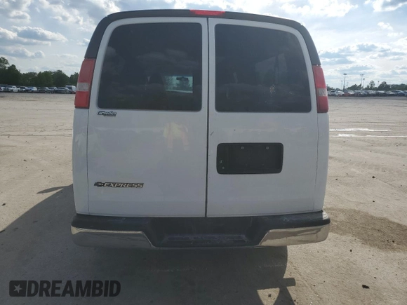 2017 Chevrolet Express Passenger LT with VIN 1GAZGPFGXH1278581, listed as a Copart auction lot 55850165 with Not provided miles and Salvage title. Bid and sale history available at DreamBid. Image 6.