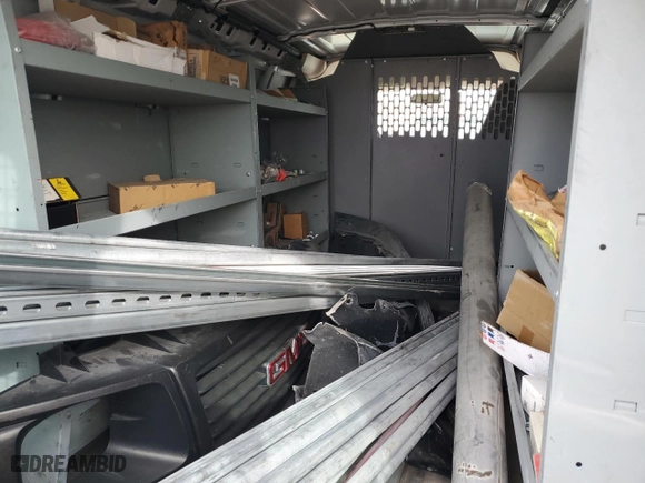 2017 GMC Savana Cargo Van with VIN 1GTW7AFF7H1291089, listed as a Copart auction lot 49146145 with 0 mi miles and Salvage Title. Bid and sale history available at carsss.com. Image 11.