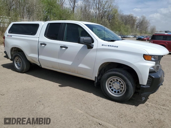 2019 Chevrolet Silverado 1500 Work Truck with VIN 1GCRYAEF8KZ356214, listed as a Copart auction lot 54830675 with 221,021 mi miles and Clean Title. Bid and sale history available at DreamBid. Image 4.