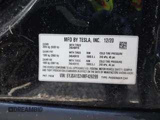 2021 Tesla Model S Long Range Plus z VIN 5YJSA1E24MF426299, wystawiony jako IAAI lot #41673498 z przebiegiem 102 035 mil mil oraz . Historia ofert i sprzedaży dostępna na DreamBid. Obrazek 9.