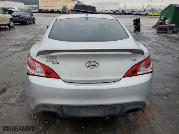 2010 Hyundai Genesis Coupe Premium with VIN KMHHT6KD1AU005307, listed as a Copart auction lot 43138695 with 150,061 mi miles and Salvage Title. Bid and sale history available at carsss.com. Image 6.