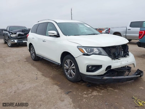 2019 Nissan Pathfinder S with VIN 5N1DR2MM1KC645527, listed as a IAAI auction lot 41508698 with 144304 miles. Bid and sale history available at carsss.com. Image 1.