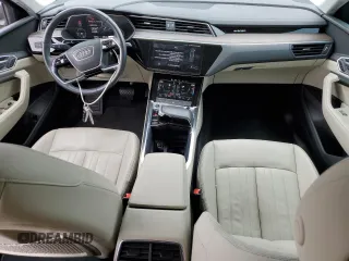 2022 Audi e-tron Premium with VIN WA1AABGE1NB022142, listed as a Copart auction lot 55533575 with 46,599 mi miles and Salvage Title. Bid and sale history available at DreamBid. Image 8.