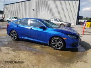 2019 Honda Civic Sport with VIN 2HGFC2F80KH521441, listed as a Copart auction lot 52235145 with 104,604 mi miles and Salvage title. Bid and sale history available at DreamBid. Image 4.