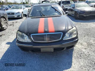 2001 Mercedes-Benz S-Class with VIN WDBNG75J91A206360, listed as a Copart auction lot 44609455 with 0 mi miles and Salvage Title. Bid and sale history available at carsss.com. Image 5.