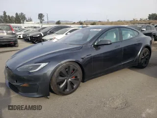 2023 Tesla Model S Plaid with VIN 5YJSA1E67PF528820, listed as a Copart auction lot 83111464 with 17,858 mi miles and Salvage title. Bid and sale history available at DreamBid. Image 1.