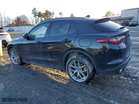 2018 Alfa Romeo Stelvio Ti Sport with VIN ZASFAKNN6J7C28513, listed as a Copart auction lot 43013645 with 68,457 mi miles and Salvage Title. Bid and sale history available at carsss.com. Image 2.