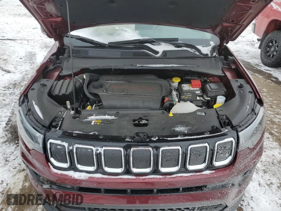 2022 Jeep Compass (RED) Edition with VIN 3C4NJDCB9NT129923, listed as a Copart auction lot 41813445 with 8,340 mi miles and Salvage title. Bid and sale history available at DreamBid. Image 12.