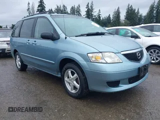 2003 Mazda MPV LX with VIN JM3LW28A330353414, listed as a IAAI auction lot 41859875 with 286,575 mi miles. Bid and sale history available at carsss.com. Image 1.