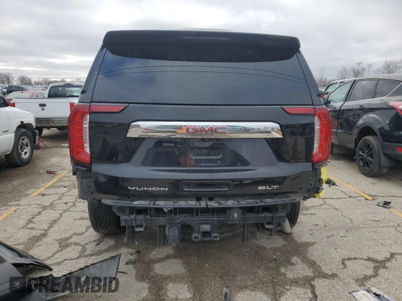 2023 GMC Yukon SLT with VIN 1GKS2BKD1PR210325, listed as a Copart auction lot 86252864 with 20,916 mi miles and Salvage Title. Bid and sale history available at carsss.com. Image 6.