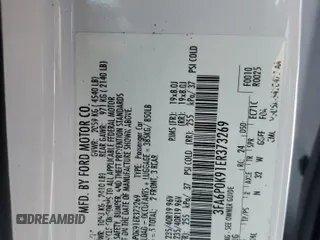 2014 Ford Fusion Titanium с VIN 3FA6P0K91ER373269, выставлен на аукционе Copart как лот 55870365 с пробегом 171 165 миль миль и Списание • Salvage title. История ставок и продаж доступна на DreamBid. Изображение 12.