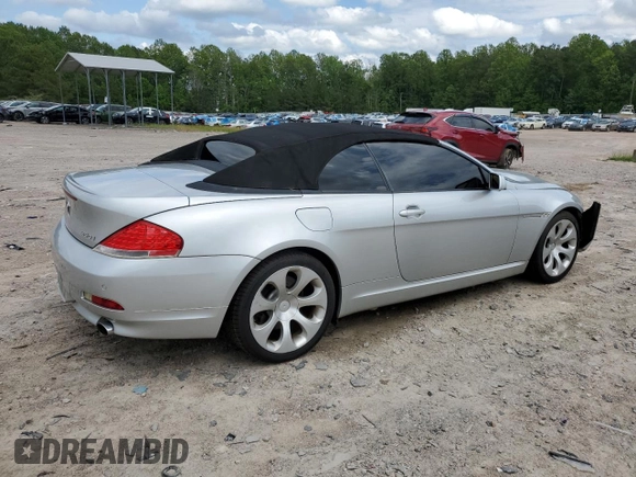 2006 BMW 6 Series 650Ci z VIN WBAEK13406CN75613, wystawiony jako Copart lot #56288515 z przebiegiem 191 640 mil mil oraz Szkoda całkowita • Salvage title. Historia ofert i sprzedaży dostępna na DreamBid. Obrazek 3.