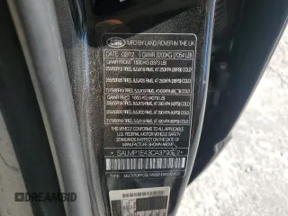 2012 Land Rover Range Rover SC Autobiography with VIN SALMP1E43CA379372, listed as a Copart auction lot 77528224 with 72,490 mi miles and Salvage title. Bid and sale history available at DreamBid. Image 14.