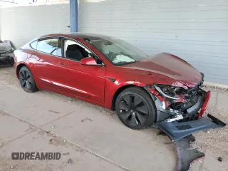 2025 Tesla Model 3 Long Range with VIN 5YJ3E1EA4SF890321, listed as a Copart auction lot 51505955 with 5,075 mi miles and Salvage title. Bid and sale history available at DreamBid. Image 4.