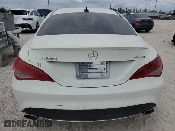 2016 Mercedes-Benz CLA 250 with VIN WDDSJ4GB3GN303071, listed as a Copart auction lot 54166795 with 107,001 mi miles and Salvage title. Bid and sale history available at DreamBid. Image 6.