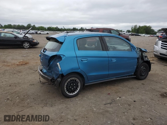 2021 Mitsubishi Mirage ES with VIN ML32AUHJ4MH006307, listed as a Copart auction lot 57297285 with 64,527 mi miles and Salvage title. Bid and sale history available at DreamBid. Image 3.